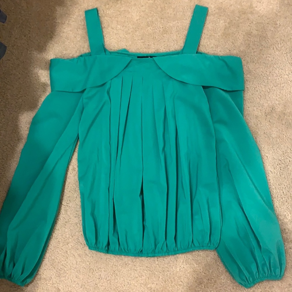 Ryu Green Cold Shoulder Top